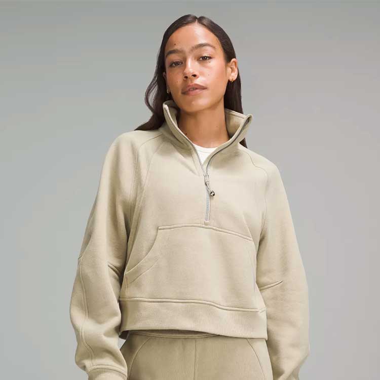 Scuba Oversized Funnel-Neck Half Zip